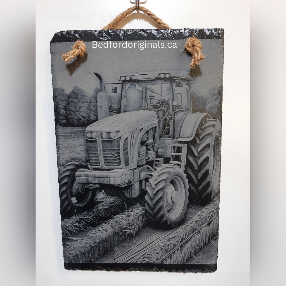 Engraved Slate Decor - Tractor With Cab